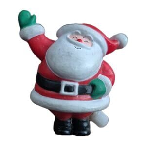 Vintage Hallmark Santa Wind-Up Waving Pin Brooch 1988 Christmas Tested Works